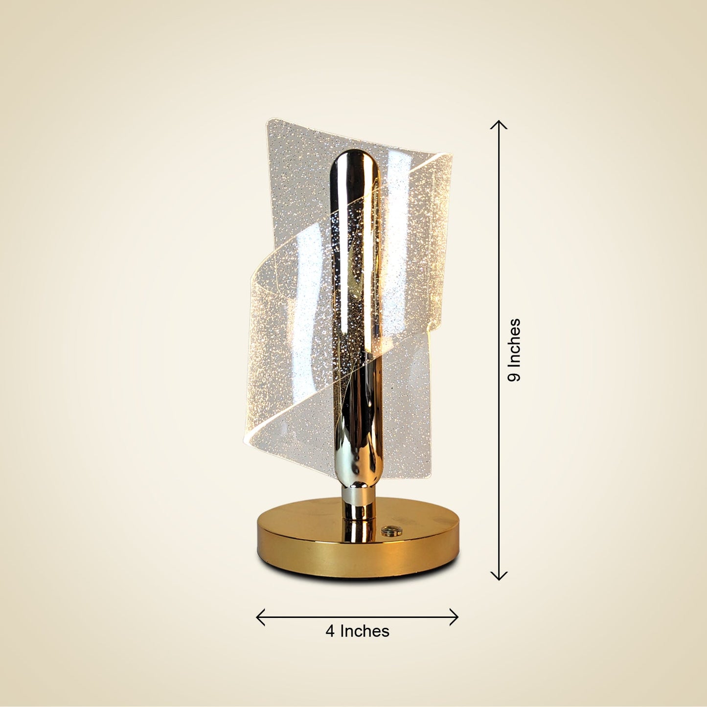 Modern LED Crystal Table Lamp with USB Charging Support- Elegant & Energy-Efficient Design