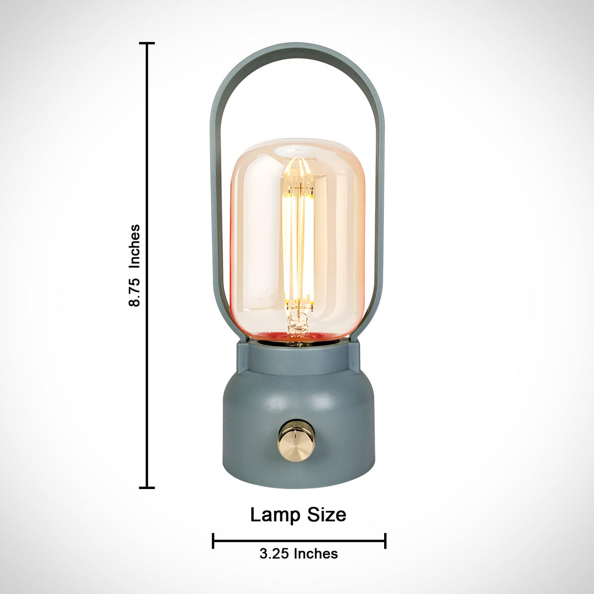 Vintage-Style Dimmable LED Lantern Lamp – Portable Rechargeable Table Light