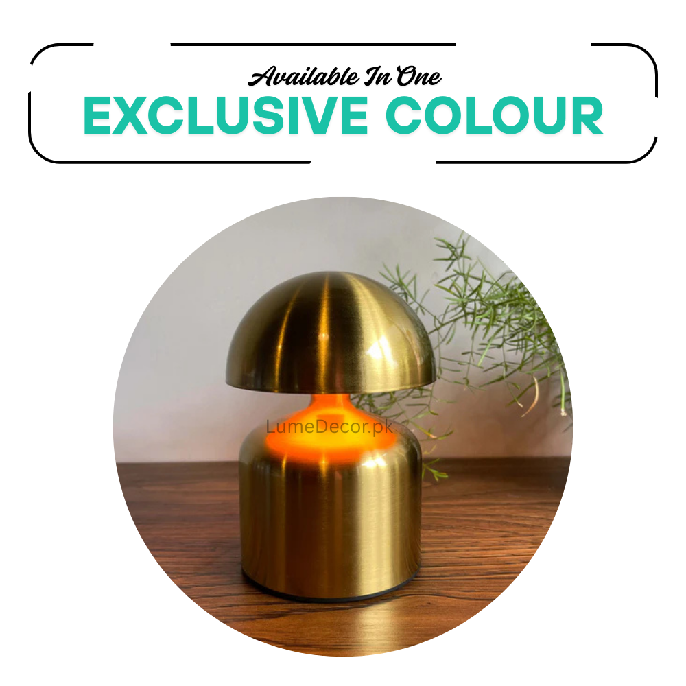 Mini Mushroom Shape LED Desk Lamp with Touch Sensor and Rechargeable Battery | LumeDecor