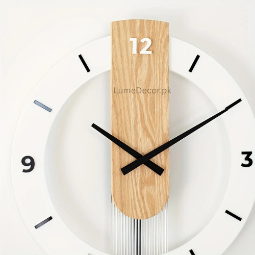 Wooden Acrylic Pendulum Wall Clock | LumeDecor