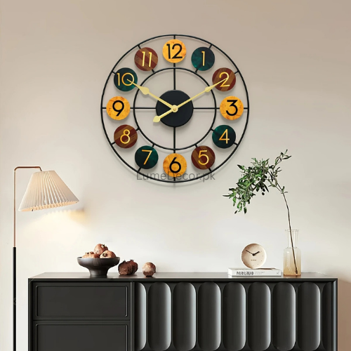 Colorful Metal Hanging Wall Clock | LumeDecor