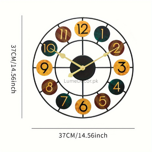 Colorful Metal Hanging Wall Clock | LumeDecor