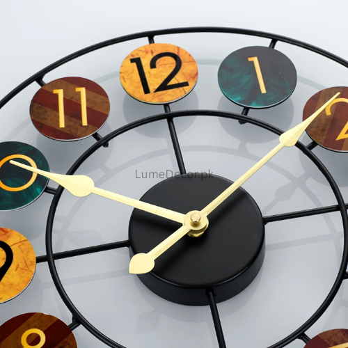 Colorful Metal Hanging Wall Clock | LumeDecor