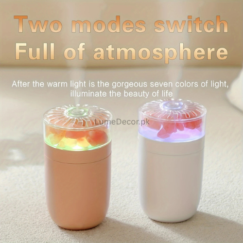 Himalayan Salt Rock LED Humidifier with Rechargeable Battery | LumeDecor