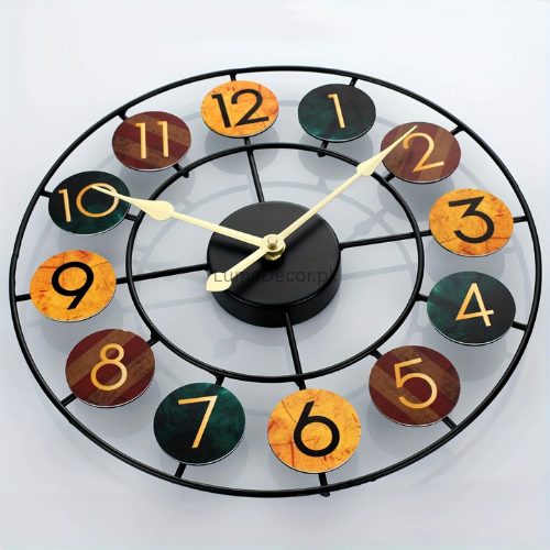 Colorful Metal Hanging Wall Clock | LumeDecor