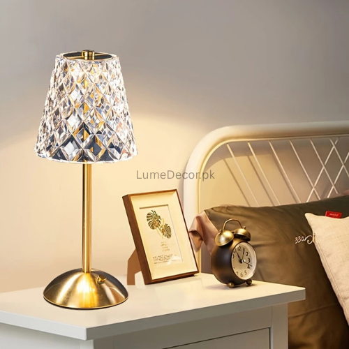 Modern Touch-Control LED Table Lamp with Gold Base | Lume Decor