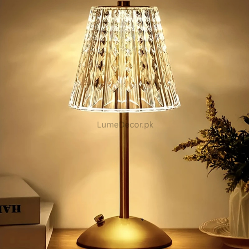 Modern Touch-Control LED Table Lamp with Gold Base | LumeDecor
