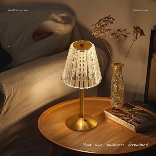 Modern Touch-Control LED Table Lamp with Gold Base | LumeDecor
