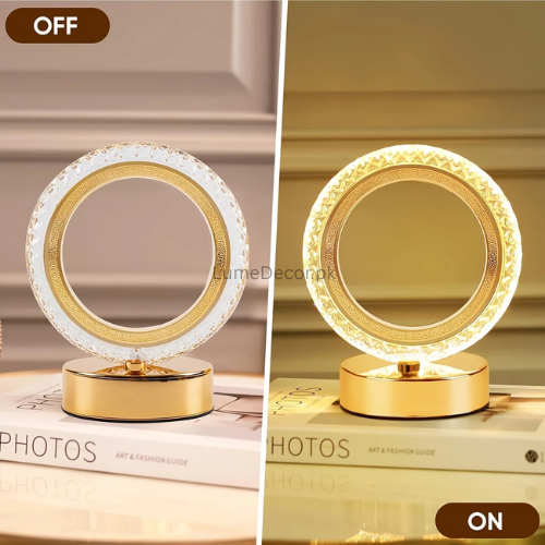 TikTok-Style Crystal LED Table Lamp with Rechargeable Battery & Touch Control | LumeDecor