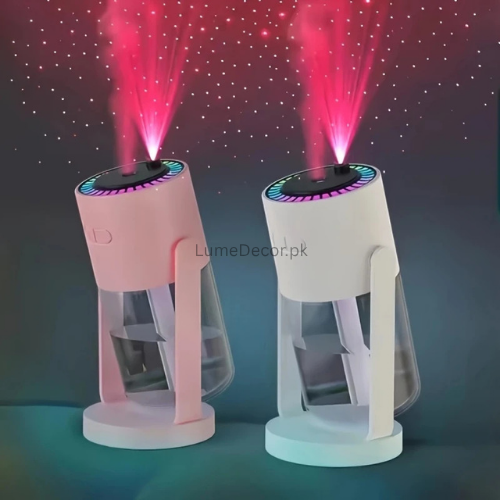 LED Galaxy Mist Humidifier with Cool Ultrasonic Mist and Starry Light Projection | LumeDecor