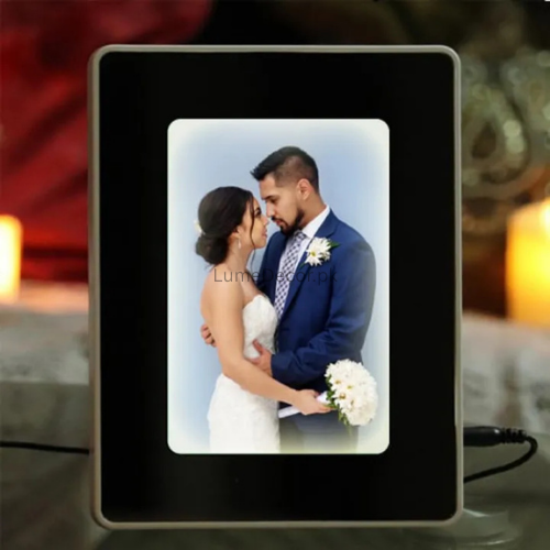 Magic Square LED Photo Frame with Mirror Finish | LumeDecor