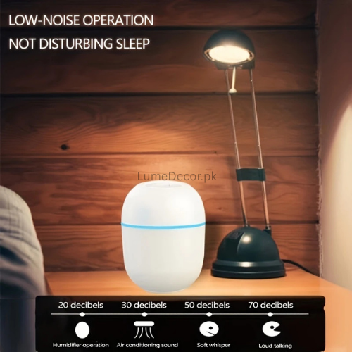 USB Rechargeable Personal Desk Humidifier with Soft LED Light | LumeDecor