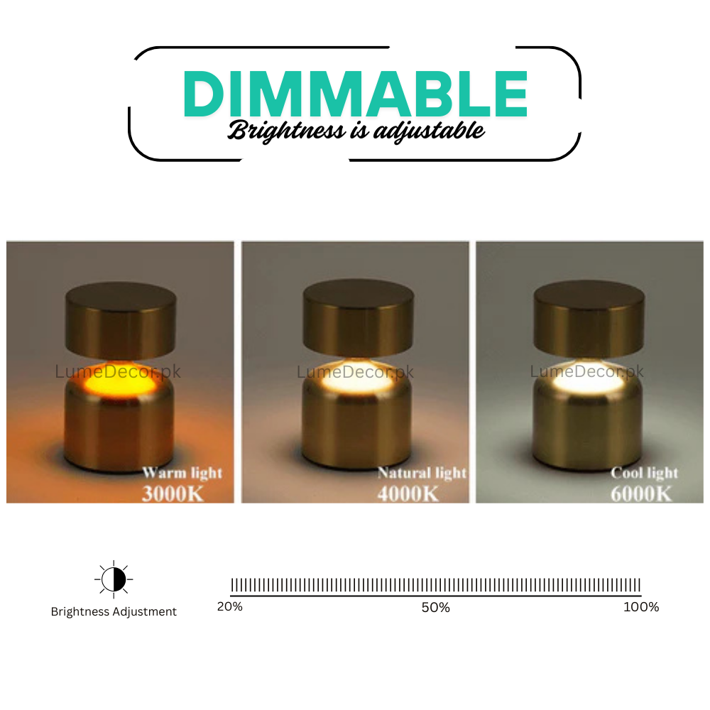 Mini Dumbbell LED Night Desk Lamp with Touch Sensor and Rechargeable Battery | LumeDecor