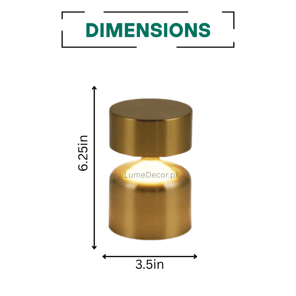 Mini Dumbbell LED Night Desk Lamp with Touch Sensor and Rechargeable Battery | LumeDecor