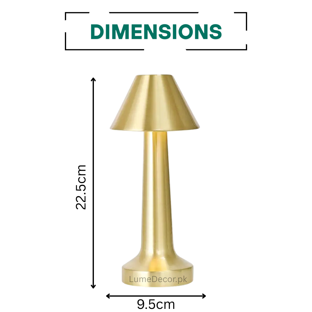 Truncated Cone Shape LED Touch Table Lamp with Rechargeable Battery