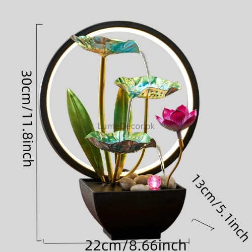 Miniature Indoor Waterfall Fountain – Desktop Decorative Tabletop Feature | LumeDecor