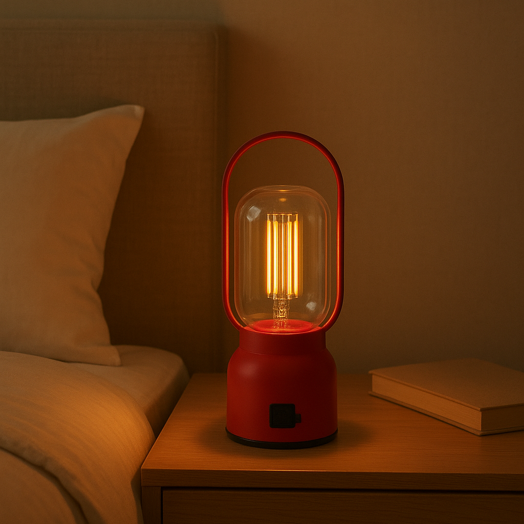 Vintage-Style Dimmable LED Lantern Lamp – Portable Rechargeable Table Light