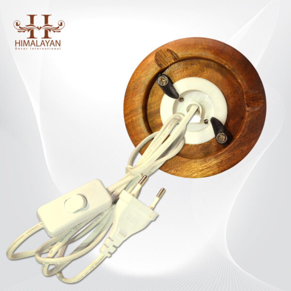 Flower Shape Metal Basket Lamp with Rock Salt Chunks