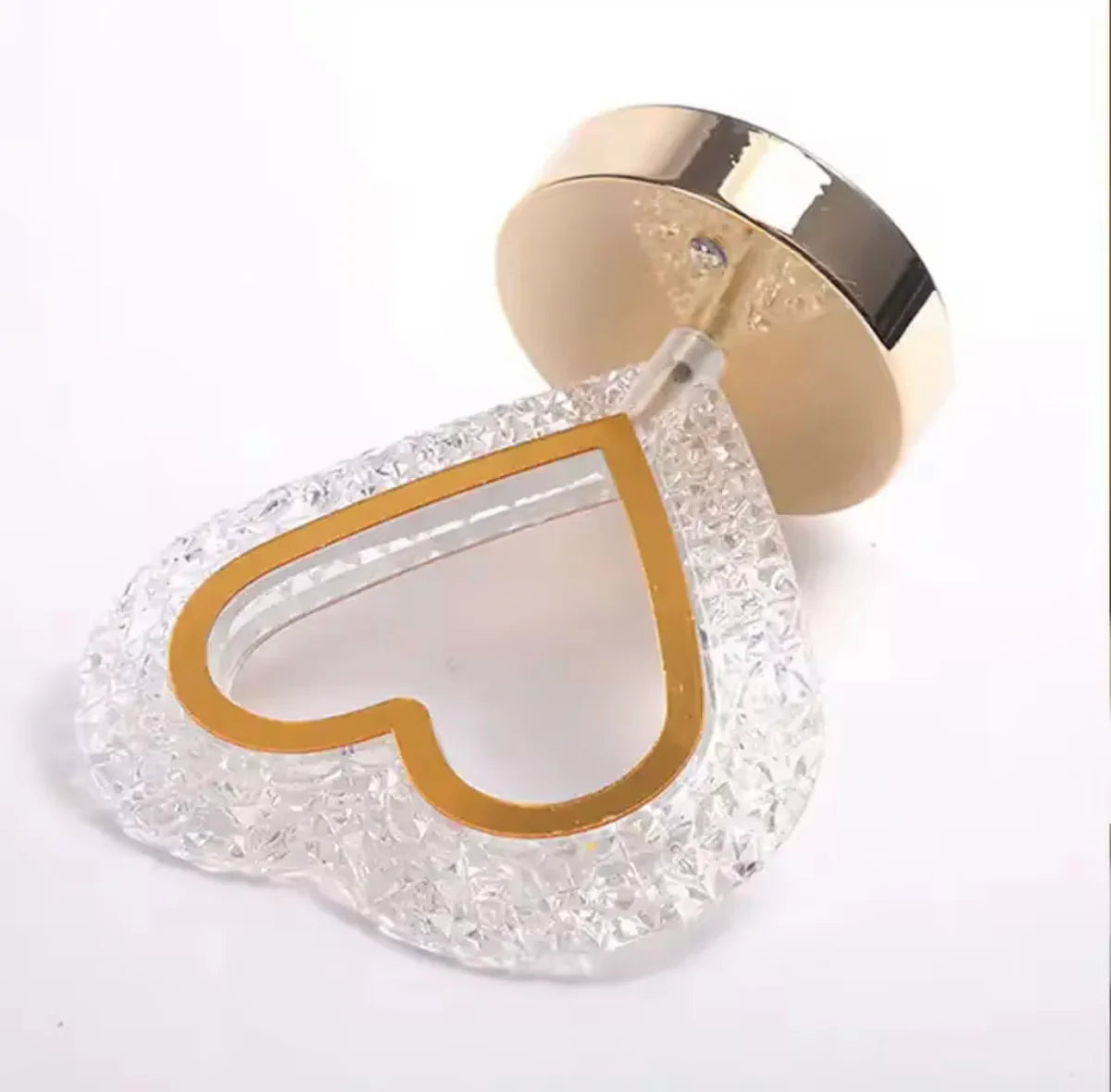 Heart-Shaped Crystal Touch Lamp – Romantic LED Ambient Light (USB Rechargeable) | LumeDecor