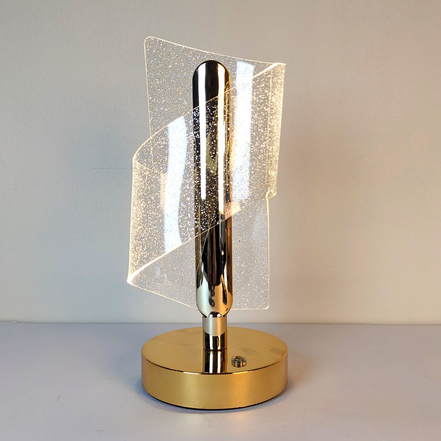 Modern LED Crystal Table Lamp with USB Charging Support- Elegant & Energy-Efficient Design