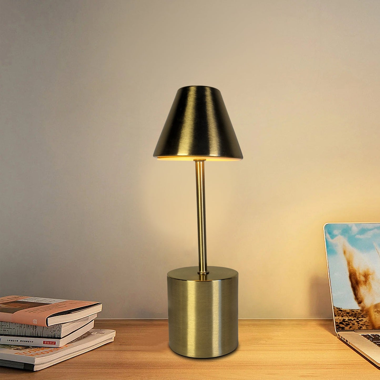 Rechargeable Retro-Style Longneck Metal Touch Lamps Perfect for Restaurants and Home Decor