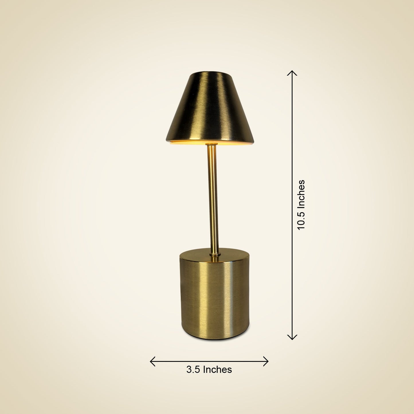 Rechargeable Retro-Style Longneck Metal Touch Lamps Perfect for Restaurants and Home Decor