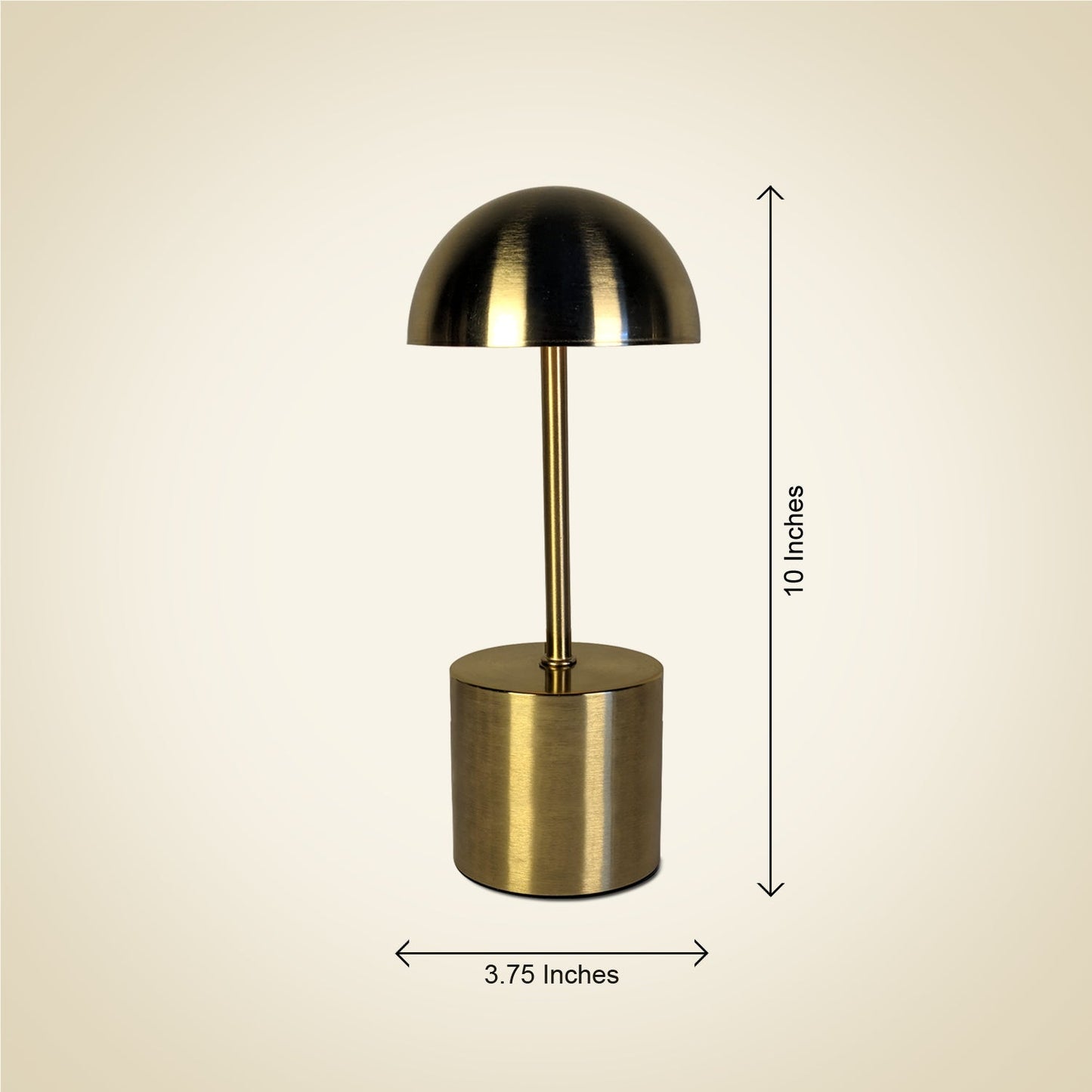 Rechargeable Retro-Style Mushroom Longneck Metal Touch Lamps