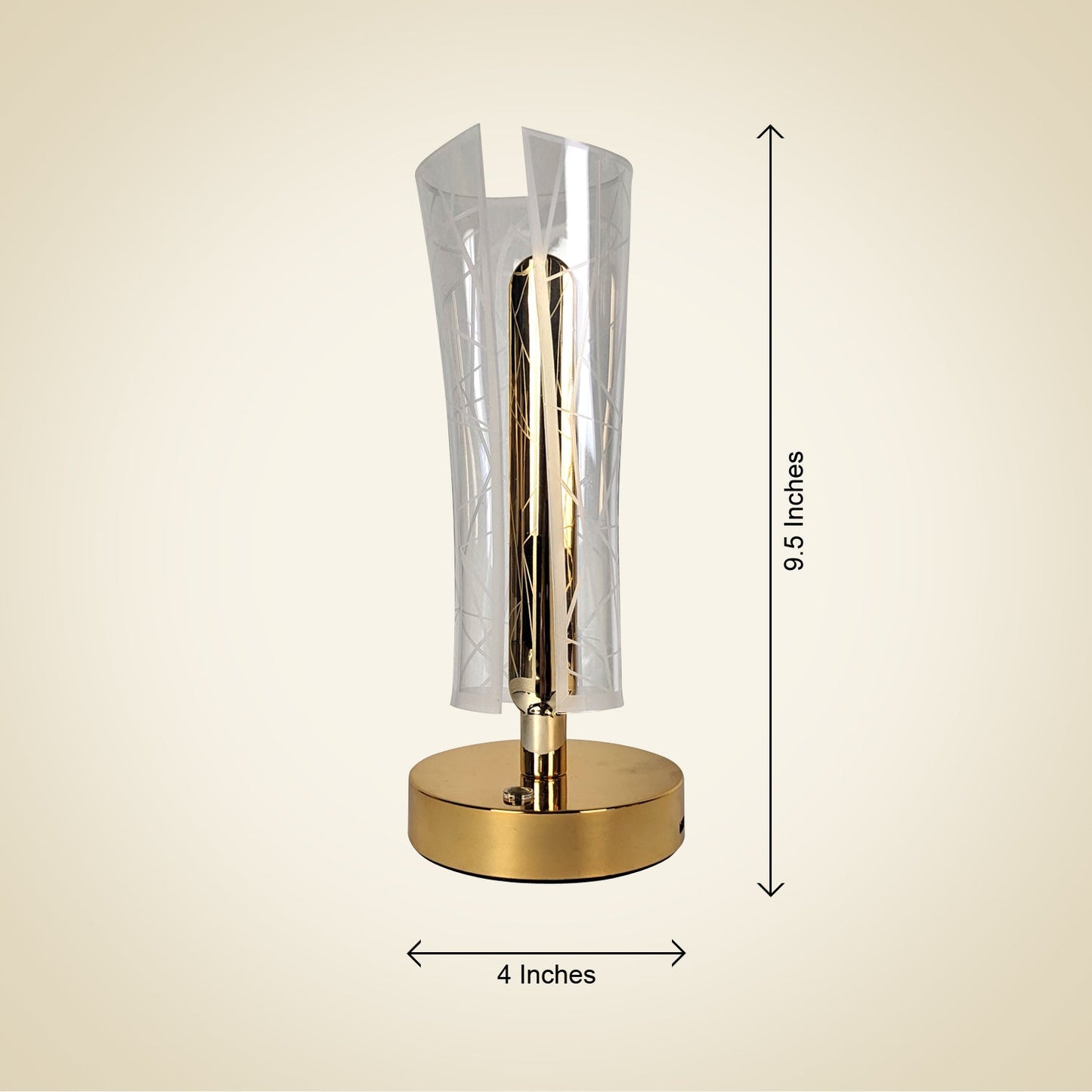 Modern LED Crystal Table Lamp with USB Charging Support- Elegant & Energy-Efficient Design