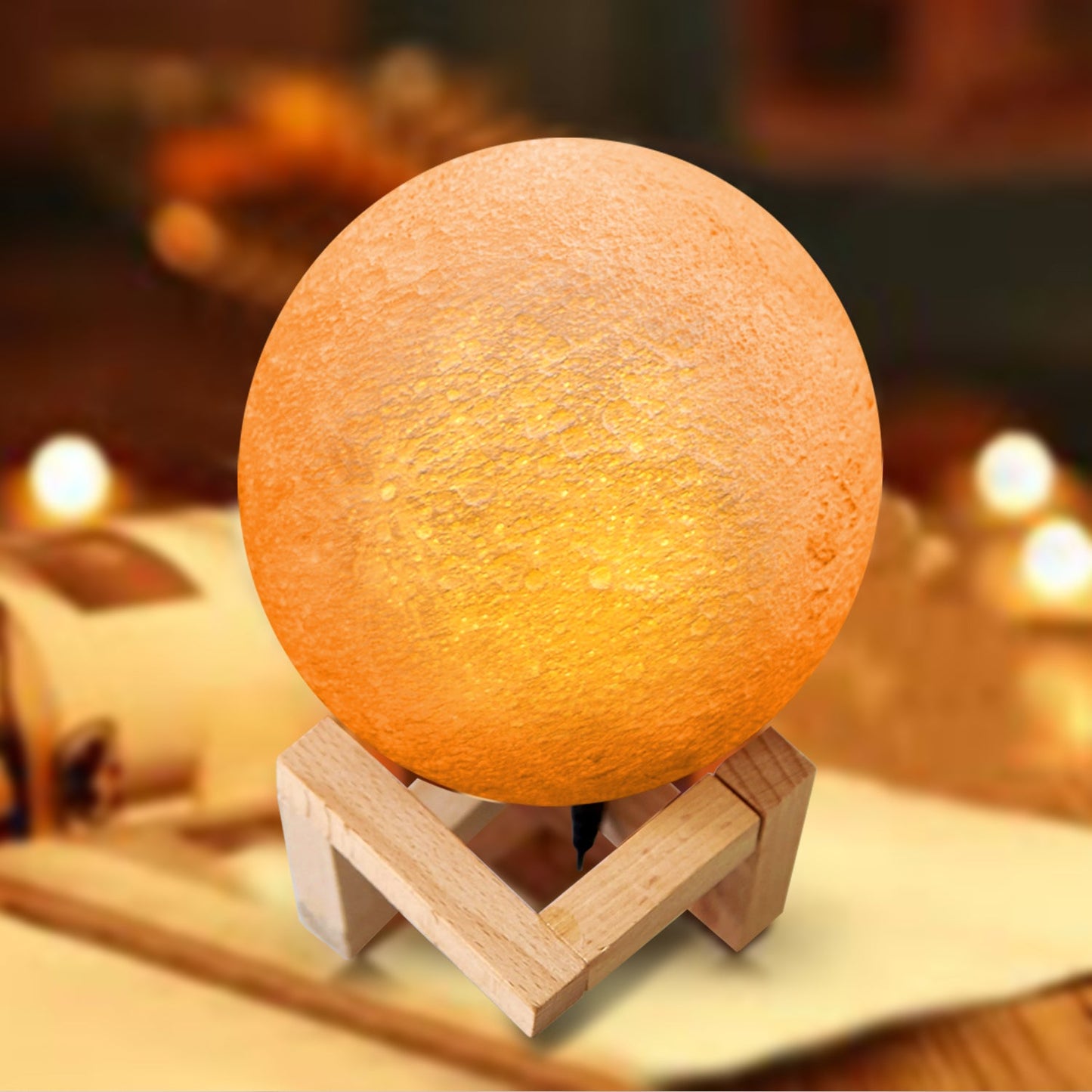 USB Charging Touch Remote Control Moon Lamp (16 Colors)