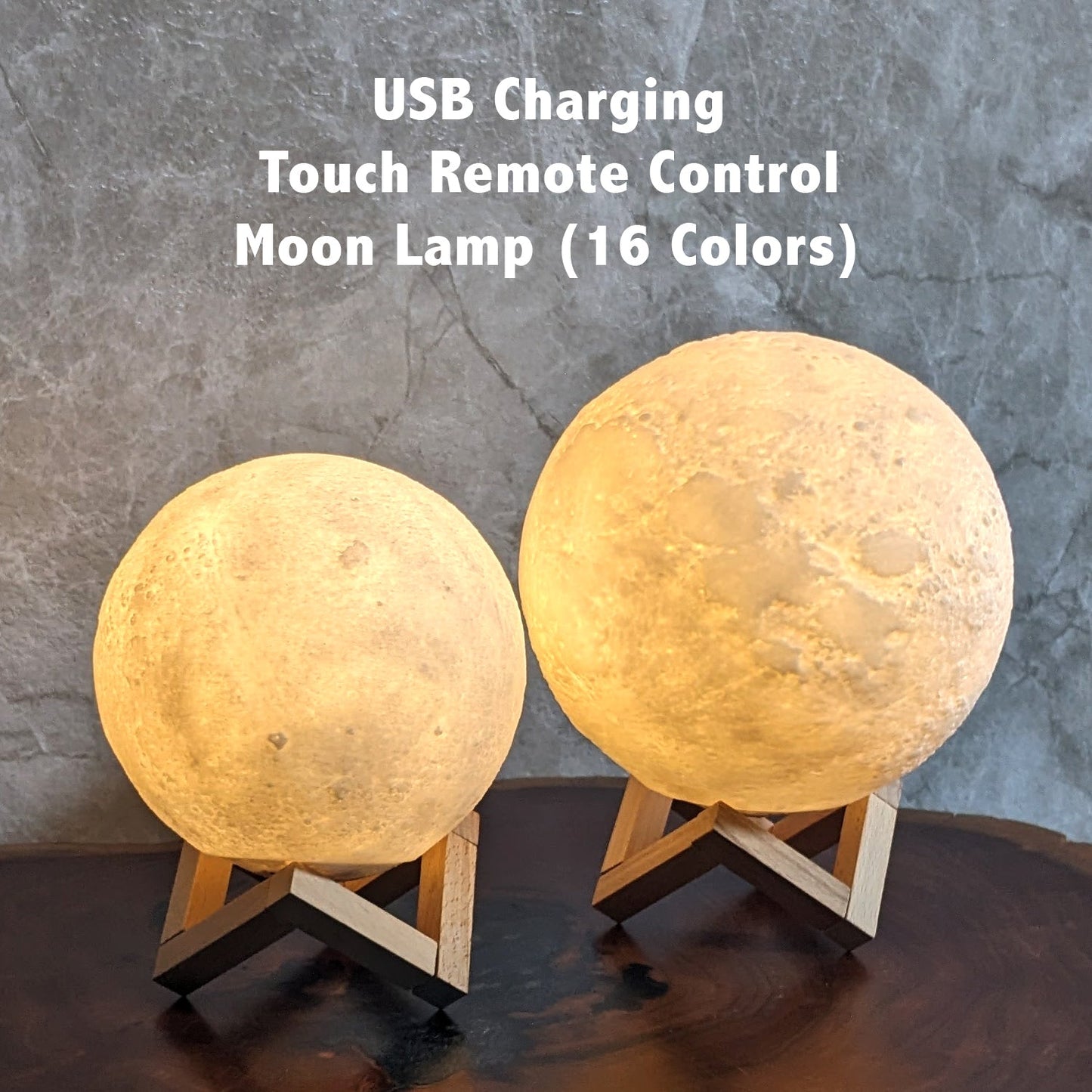 USB Charging Touch Remote Control Moon Lamp (16 Colors)