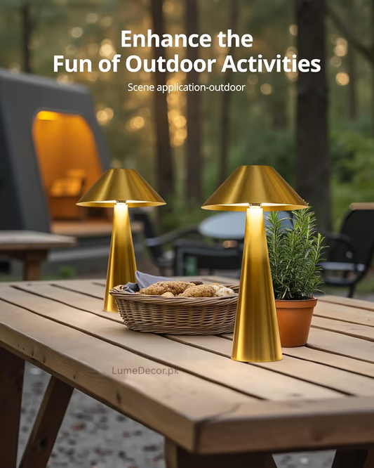 Truncated Cone Retro LED Metal Desk Lamp | Lume Decor