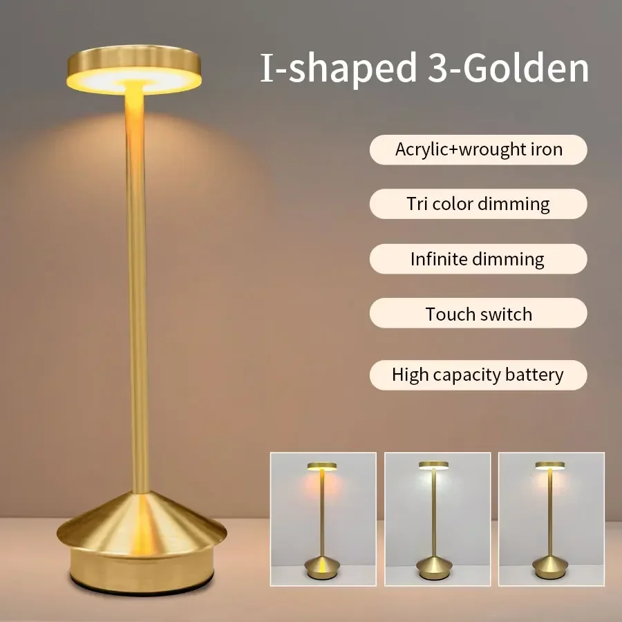 Modern Dimmable LED Table Lamp – Touch Control & Rechargeable Design