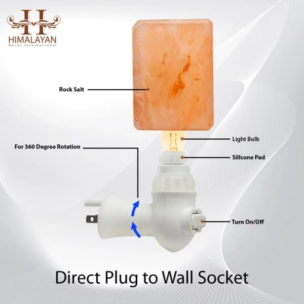 Attractive Cube Shape Nightlight Himalayan Salt Lamp with Socket