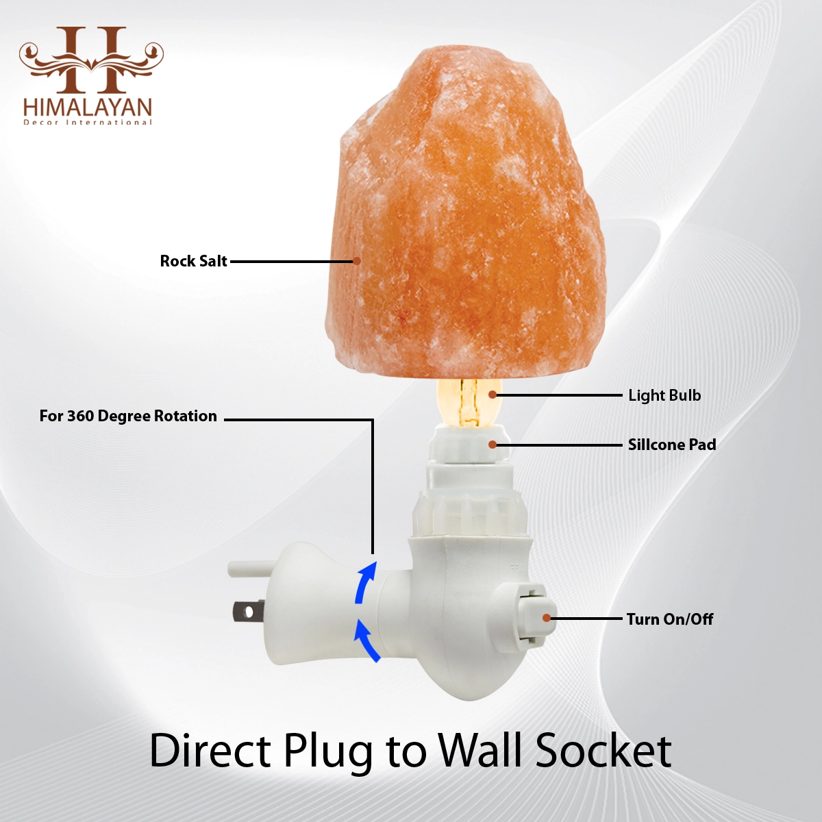 Hand Carved Natural Shape Himalayan Salt Nightlight Mini Lamp