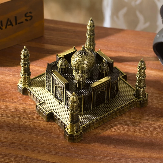 Taj Mahal Metal Statue – Elegant Landmark Replica