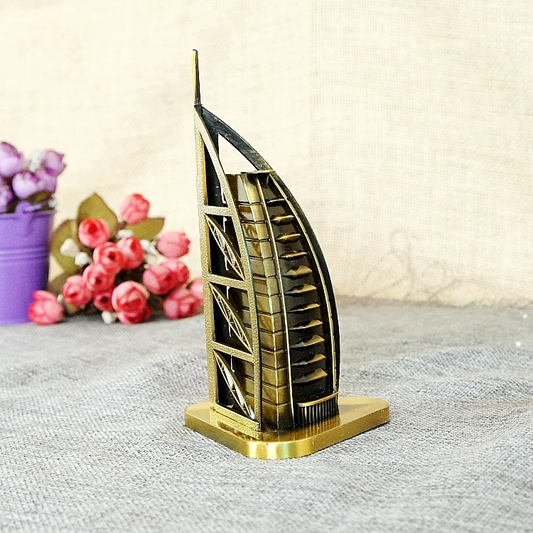 Burj Al Arab Metal Statue – Elegant Dubai Landmark Replica
