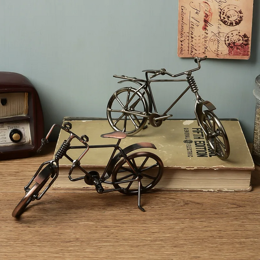 Mini Vintage Metal Bicycle | Handcrafted Iron Bike Decor